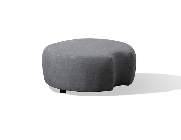 Soft Lounge Seitenmodul (Pouf) Gestell Aluminium anthrazit, Allwetterkissen mit Olefin Bezug Frb. ch