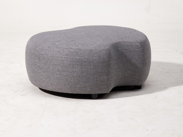 Soft Lounge Mittelmodul (Pouf) Gestell Aluminium eisengrau, Allwetterkissen mit Olefin Bezug